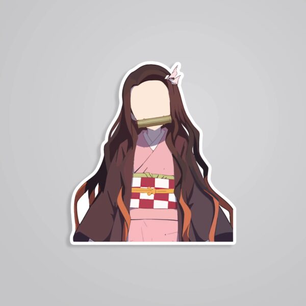 Nezuko Kamado Minimalist Anime Stickers_1 Nezuko Kamado Minimalist Anime Stickers