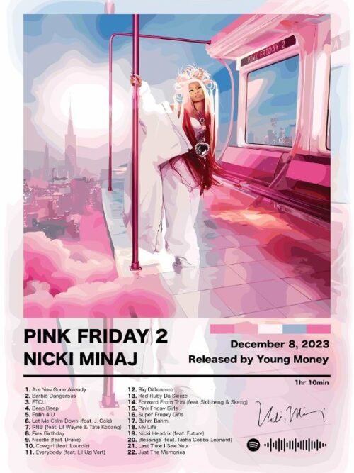 Nicki Minaj Pink Friday Music Poster