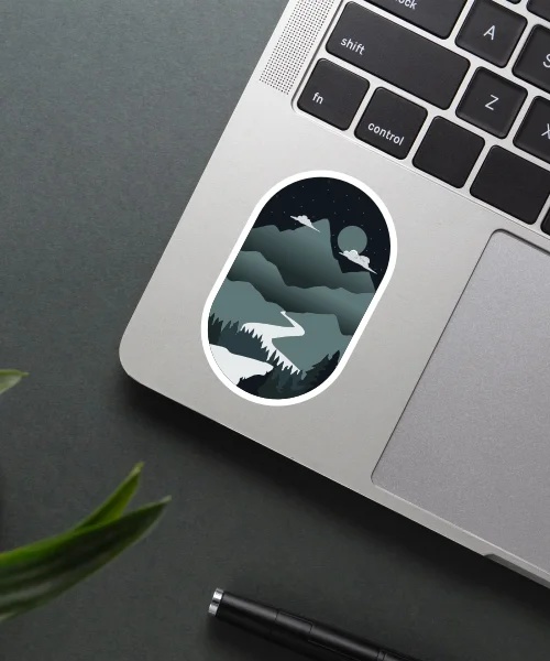 Night Mountain Sticker Night Mountain Sticker