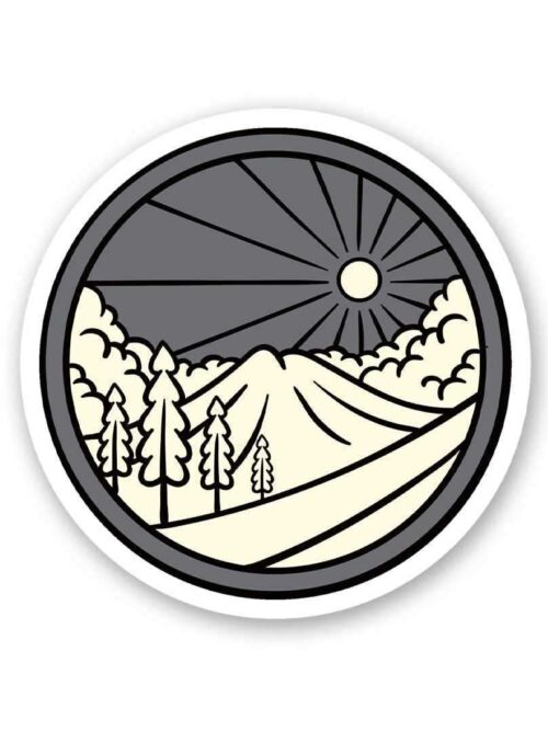 Night Mountain Sticker