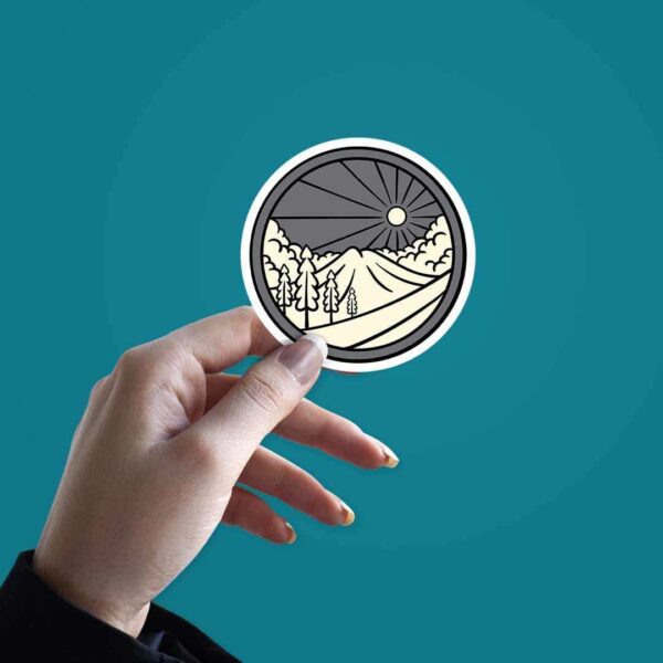 Night Mountain Sticker Night Mountain Sticker