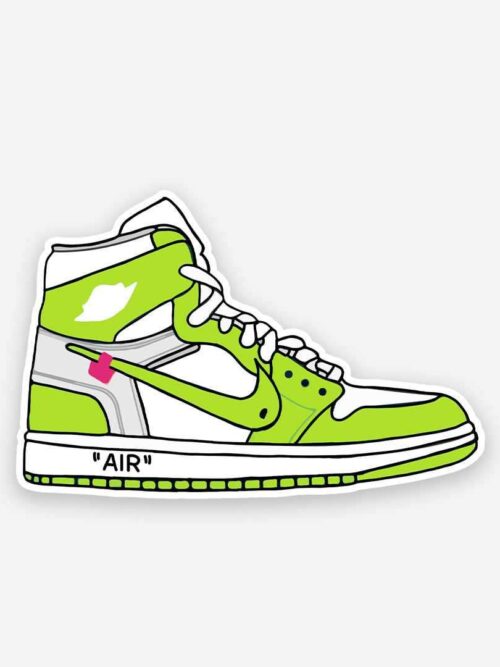 Nike Air Shoe Green Sticker