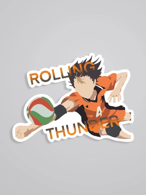 Nishinoya Rolling Thunder Anime Stickers