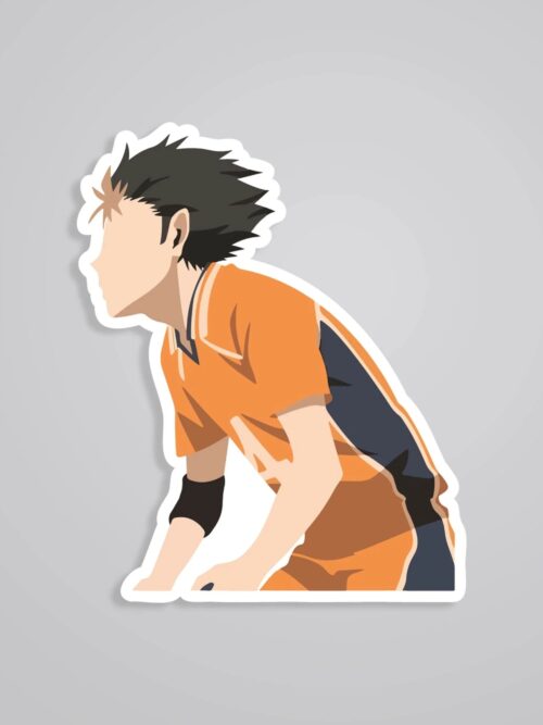 Nishinoya Yu Defense Stance Anime Stickers