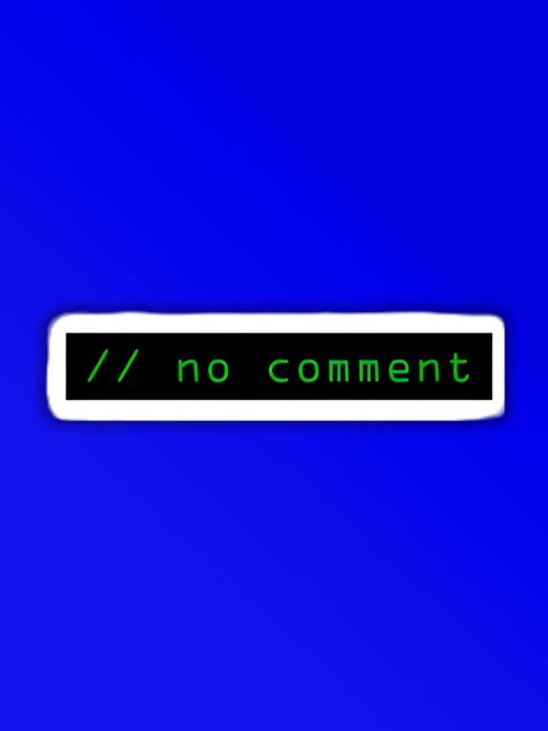 No Command Programmer Coding Sticker