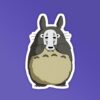 No Face Totoro Laptop   Mobile Stickers