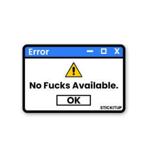 No Fucks Available Sticker No Fucks Available Sticker