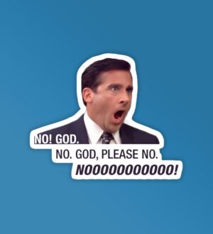 No God Nooo Laptop Mobile Stickers