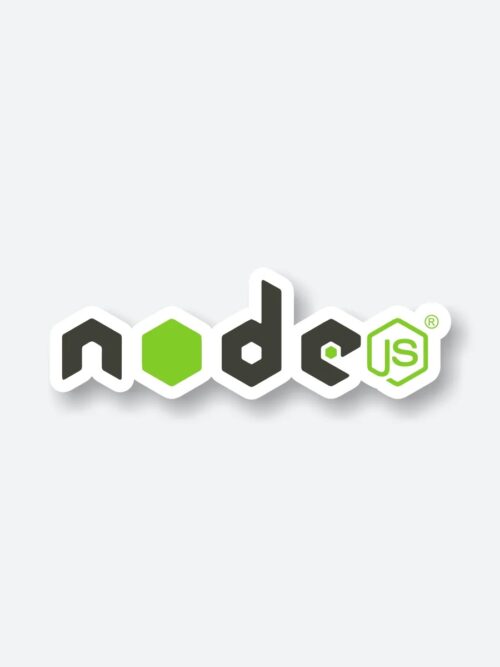 Node JS Clear Sticker