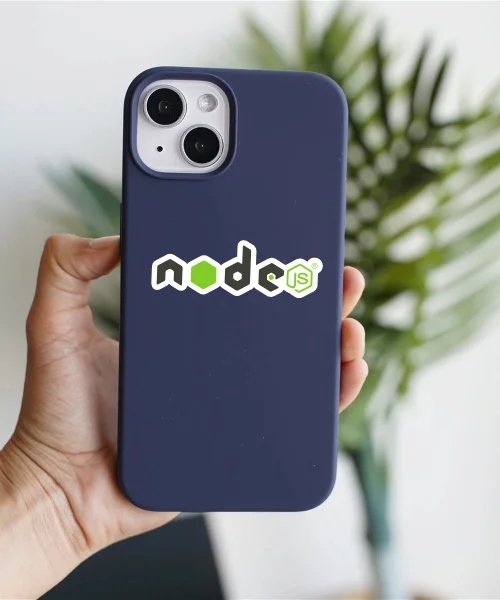 Node JS Clear Sticker