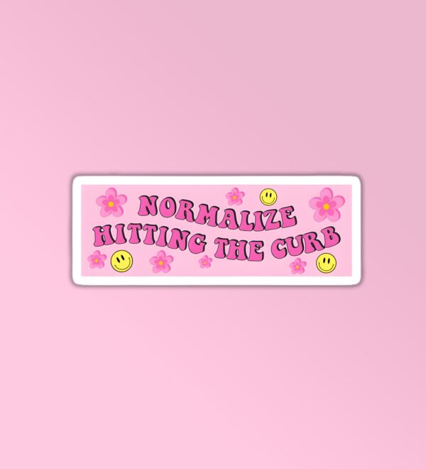 Normalize Hitting The Curb Sticker Normalize Hitting The Curb Sticker
