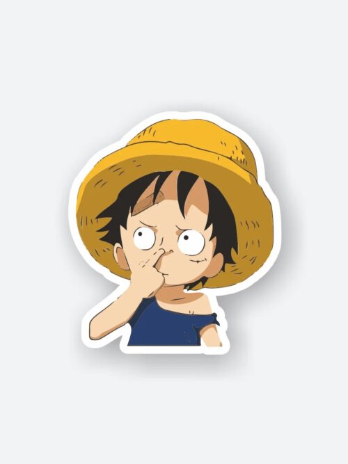 Nose Picking Luffy Sticker