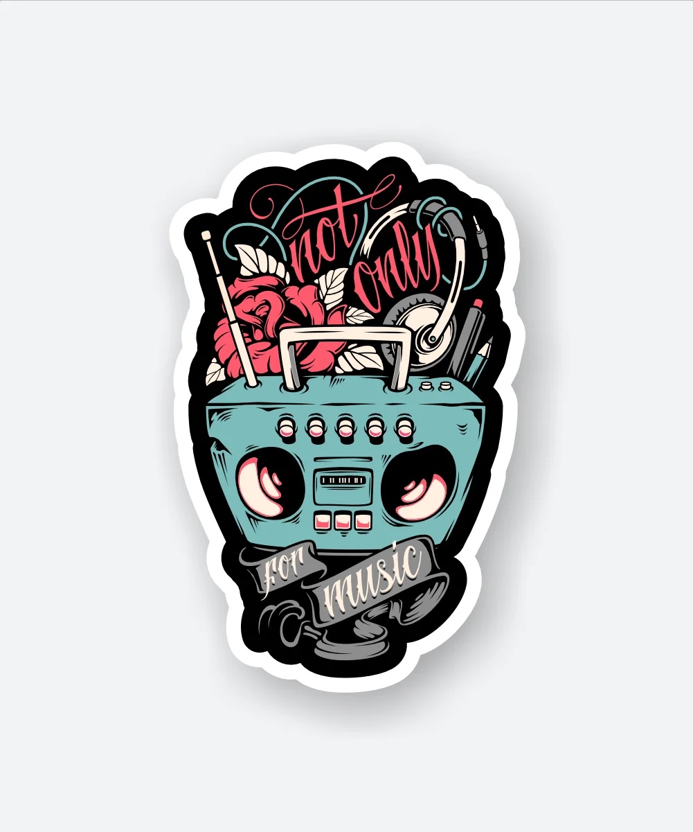 Not Only For Music Sticker Not Only For Music Sticker
