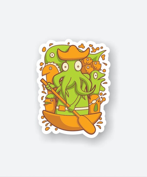 Octopus Sail Sticker Octopus Sail Sticker