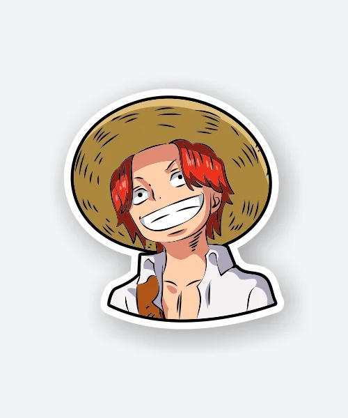 One Piece Shanks Smile Sticker