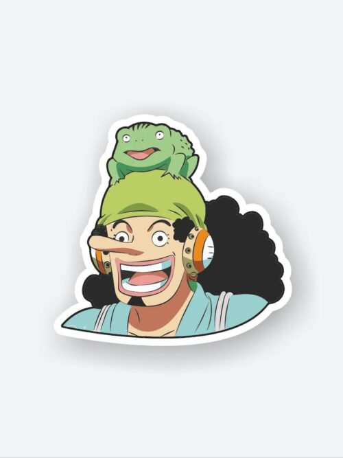 One Piece Usopp And Frog Sticker