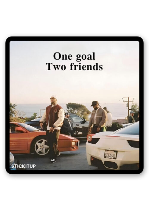 One Goal Two Friends Sticker