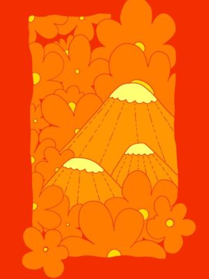 Orange Spring Spring Vibes Poster