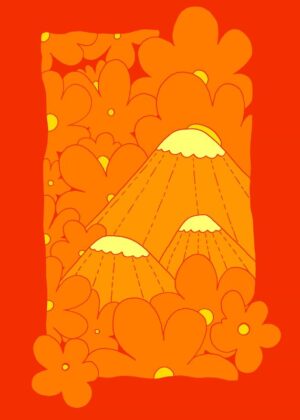 Orange Spring Spring Vibes Poster