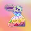 Overthinker   Holographic Laptop   Mobile Sticker