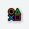 PS Buttons Sticker