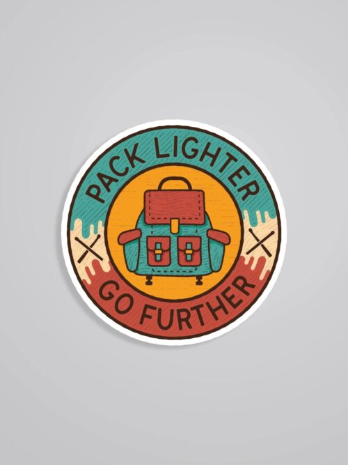 Pack Lighter Go Further Round Travels Stickers