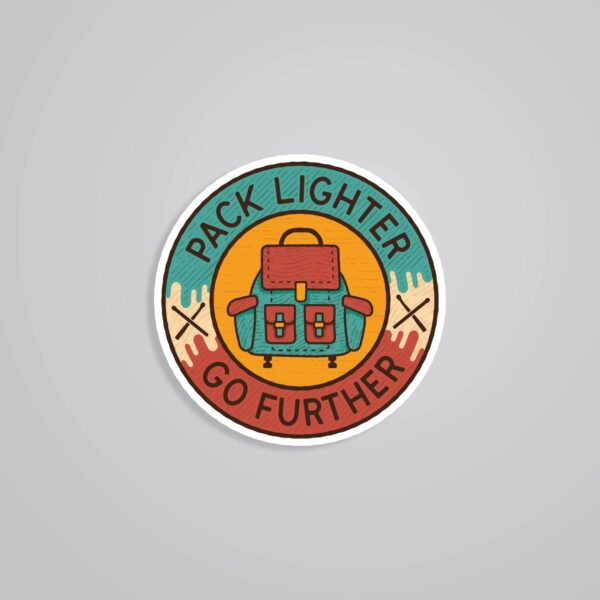 Pack Lighter Go Further Round Travels Stickers