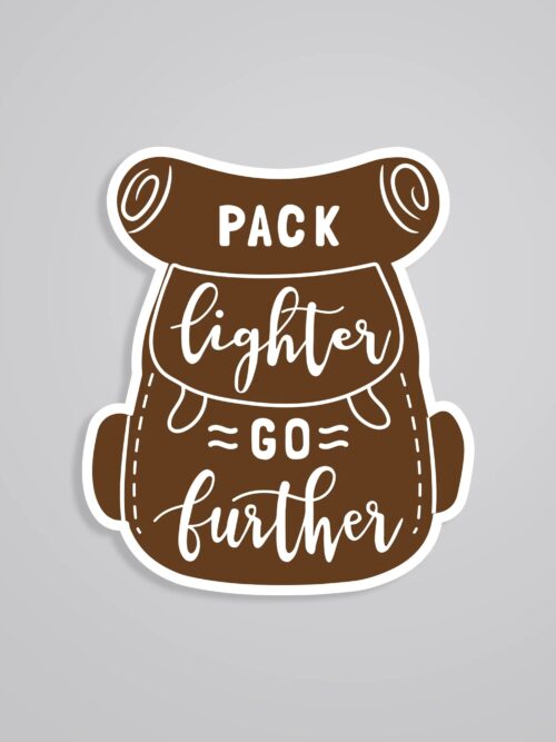 Pack Lighter Go Further Travels Stickers