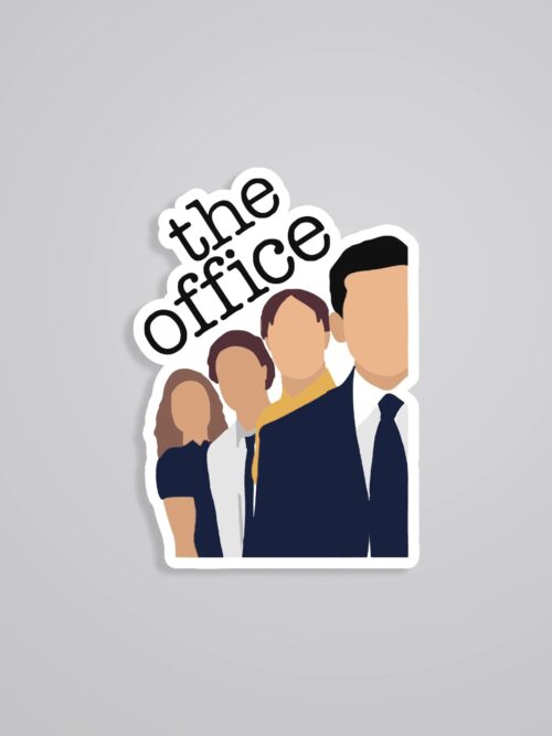 Pam Jim Dwight Scott TV Shows Stickers