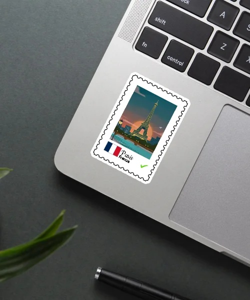 Paris France Sticker