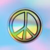 Peace   Holographic Laptop   Mobile Sticker