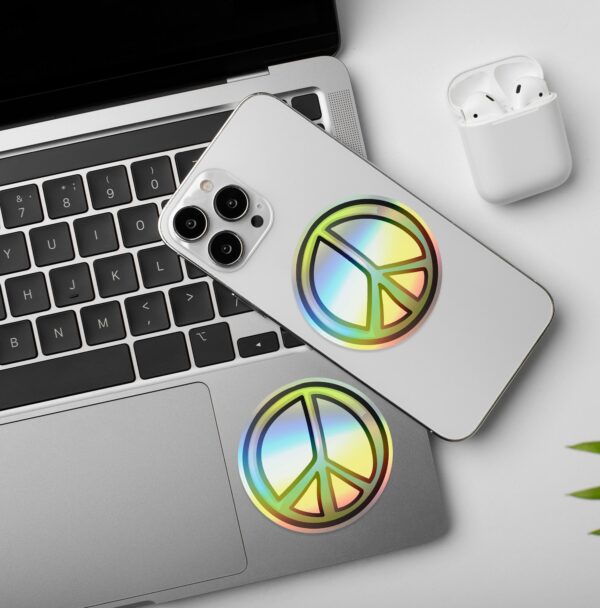 Peace Holographic Laptop Mobile Sticker Peace Holographic Laptop Mobile Sticker