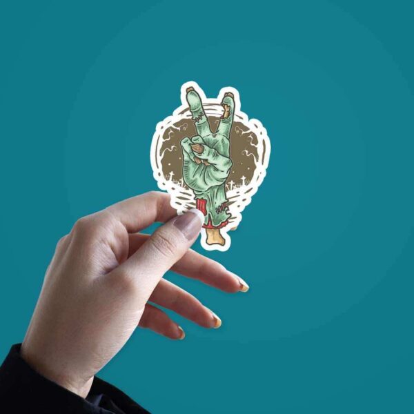Peace Out Zombie Sticker