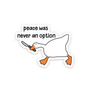 Peace Was Never An Option Sticker Peace Was Never An Option Sticker