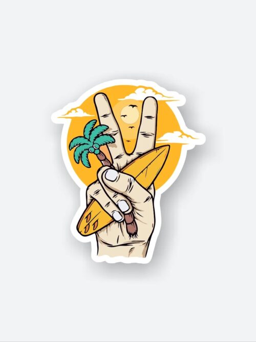 Peaceful Surfer Sticker