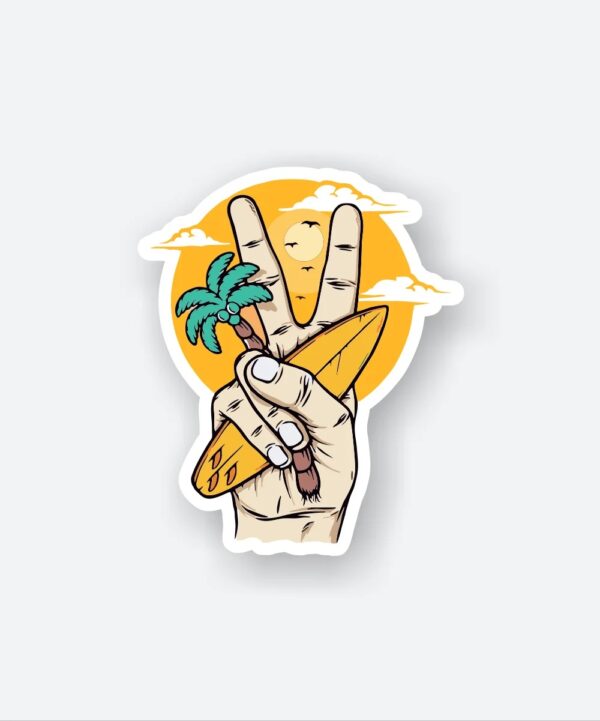 Peaceful Surfer Sticker Peaceful Surfer Sticker