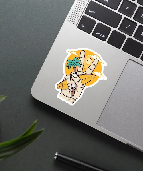 Peaceful Surfer Sticker Peaceful Surfer Sticker