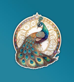Peacock   Diwali Sticker