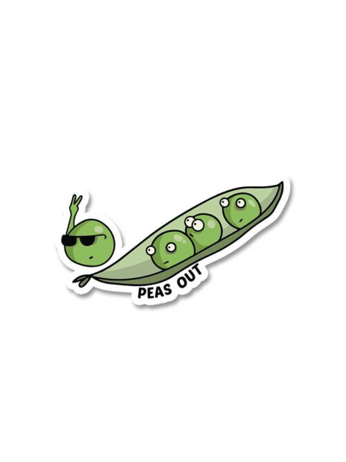 Peas Out Sticker