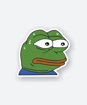 Pepe Worried Sticker