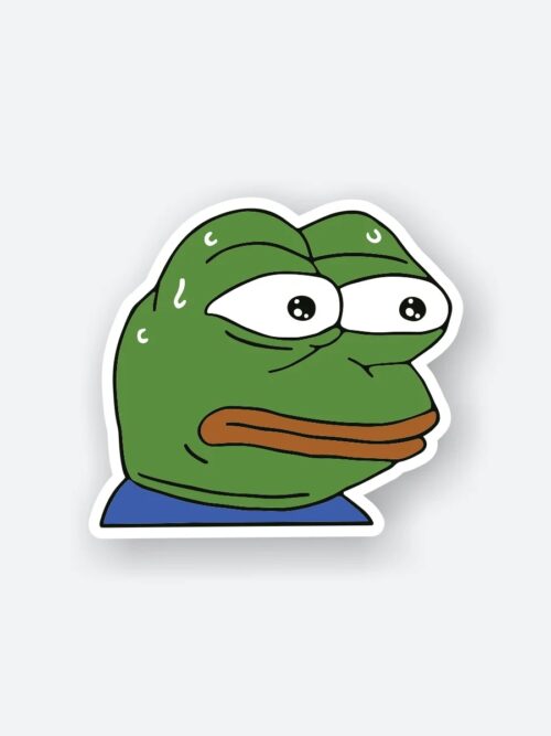Pepe Worried Sticker