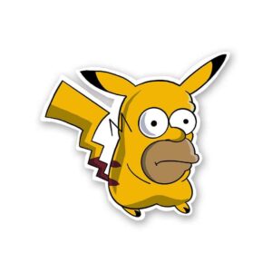 Pikachu Simpsons Sticker Pikachu Simpsons Sticker