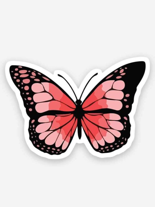 Pink Butterfly Sticker