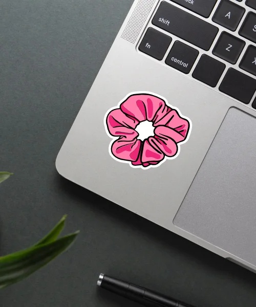 Pink Scrunchie Sticker Pink Scrunchie Sticker