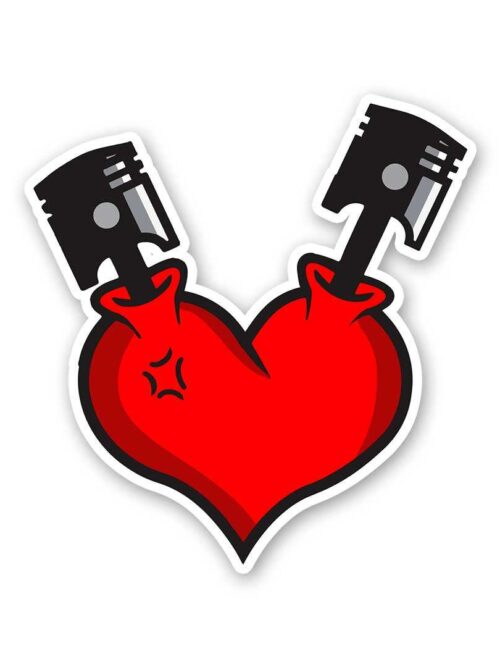 Piston Heartbeat Sticker