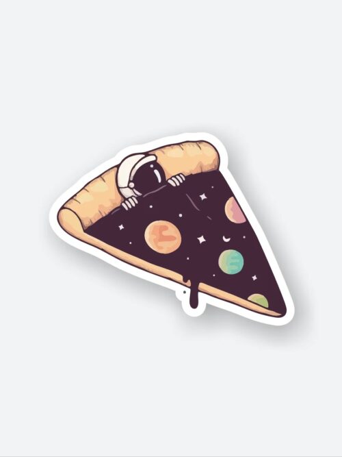 Pizza In Space Sticker
