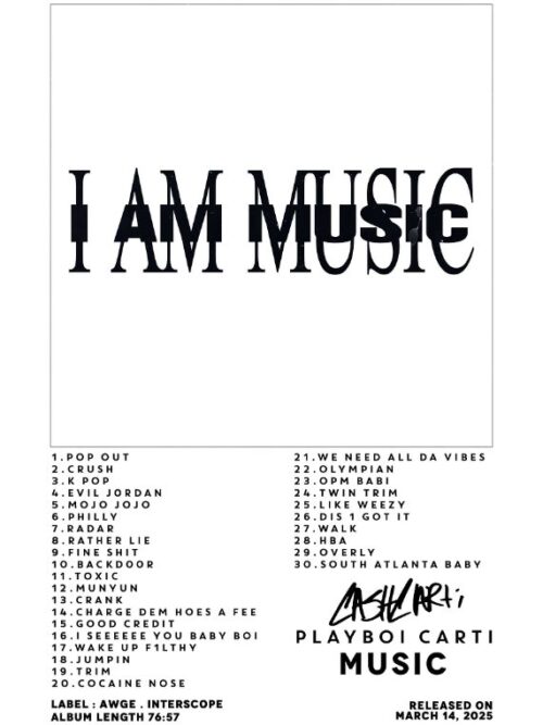 Playboi Carti Music Poster
