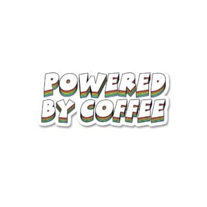 Powered By Coffee Sticker Powered By Coffee Sticker