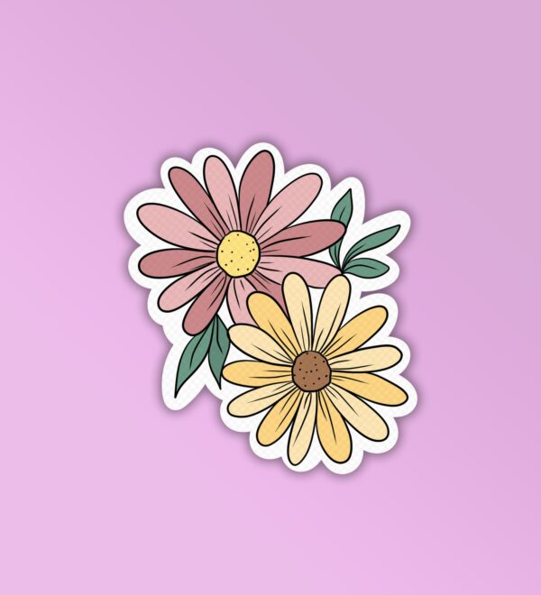 Pretty Daisy Laptop Mobile Stickers Pretty Daisy Laptop Mobile Stickers