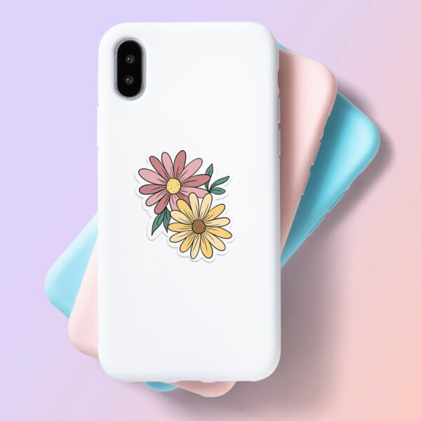 Pretty Daisy Laptop Mobile Stickers Pretty Daisy Laptop Mobile Stickers
